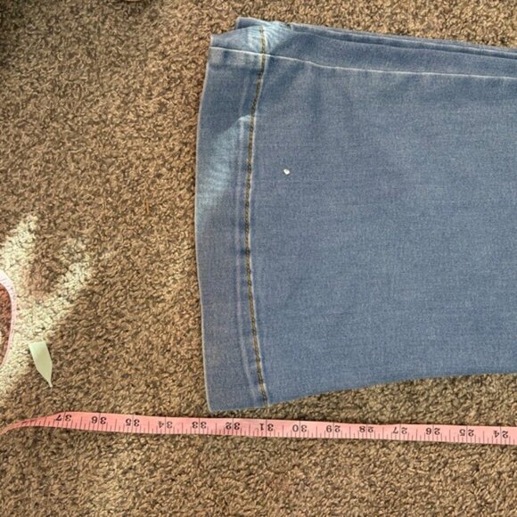 Women's Flare Leg Sailor Denim Jeans High Waist Button‎ Accent Wide Leg - Picture 6 of 10